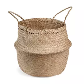 корзина с зауженным горлышком натуральный цвет, 350*300мм, пальмовые листья