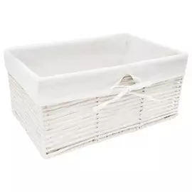 корзина стеллажная PAPER 390x260x180мм белый бумага/металлический каркас