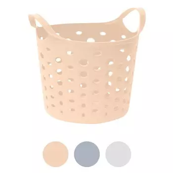 корзина-сумка АРХИМЕД, 20,5х17 см, гибкая, с ручками, пластик, микс цветов