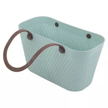 корзина-сумка TODELIA 30х15,5х17,3см 5,5л пластик, ТПР-резина голубая