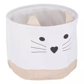 корзина тканевая для хранения КОТЕНОК 320x320x250мм бежевый текстиль