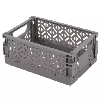 корзина TODELIA складная 14,5х10х6см 0,87л пластик серая