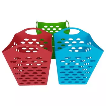 корзинка 13х13х16,5см 1,7л квадратная пластик микс цвета