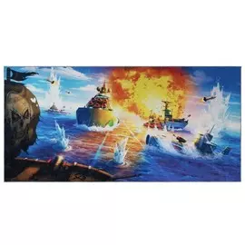 ковер Barocco 1000х2000мм полиэстер темно-синий