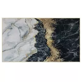 ковер Barocco 600х1000мм полиэстер черно-серый