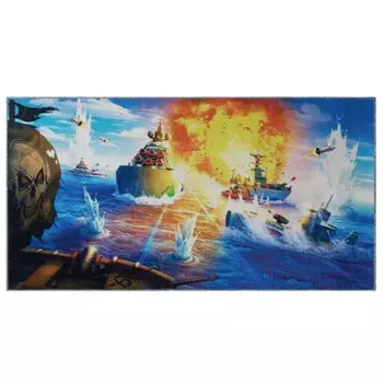 ковер Barocco 800х1500мм полиэстер темно-синий