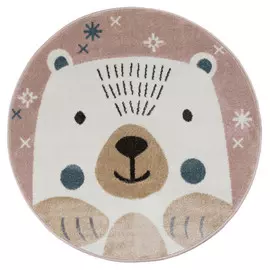 ковер LIDS D1000мм полипропилен серо-розовый