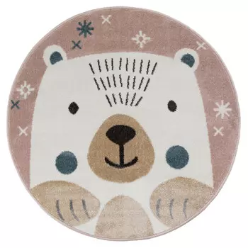 ковер LIDS D1000мм полипропилен серо-розовый