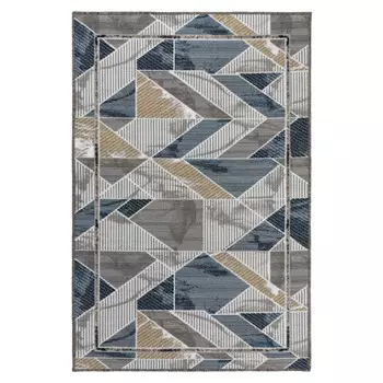 ковер Принт 91 1000х1500мм бежево-синий