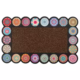 коврик ATTRIBUTE Mosaic Quadro 45х75см коричневый резина, полипропилен