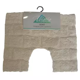 коврик для туалета Лофт, 60х50 см, хлопок, кремовый