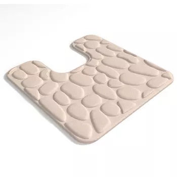 коврик для туалета OFELIS Камни 50х50 см бежевый