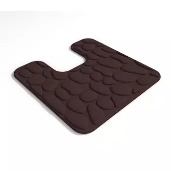 коврик для туалета OFELIS Камни 50х50 см коричневый