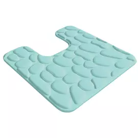 коврик для туалета OFELIS Камни, 50х50 см, бирюзовый