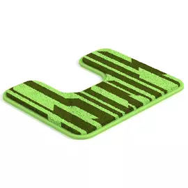 коврик для туалета OFELIS Зигзаг, 50х40 см, зеленый