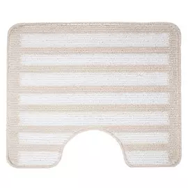 коврик для ванной FORA Spiral natural 50х60см полипропилен бело-бежевый