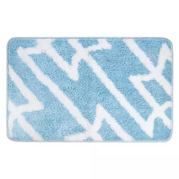 коврик для ванной IDDIS Base 50x80 см полиэстер голубой