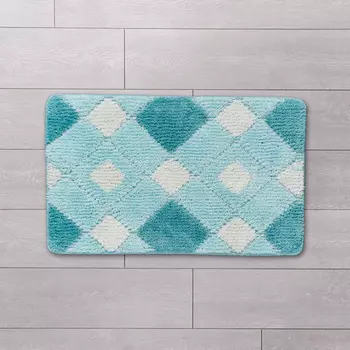 коврик для ванной IDDIS Promo 50х80см бирюзовый полиэстер