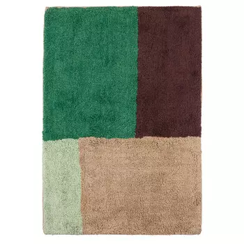 коврик для ванной MOROSHKA Naturel 60х90см хлопок коричнево-зеленый