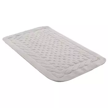 коврик для ванной PRIMA NOVA Шашки 80х50см хлопок светло-серый