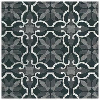 коврик для ванной ВИЛИНА Дамаск 65х150см ПВХ темно-серый