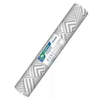 коврик для ванной ВИЛИНА Геометри 65х120см ПВХ серый