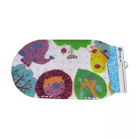 коврик для ванны, 68х35 см, антискользящий, веселые зверята