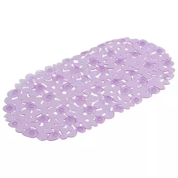 коврик для ванны Камешки 34х68см антискользящий ПВХ сиреневый