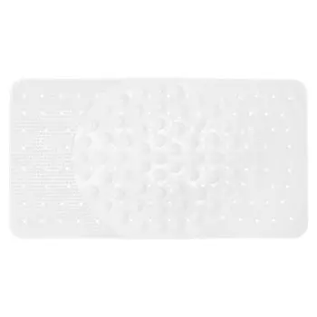 коврик для ванны Лужайка 38х68см антискользящий белый