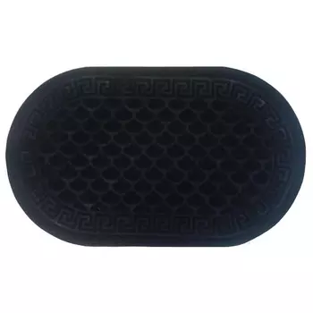 коврик IN'LORAN Холл 60х90см овальный ПВХ, полиэстр, черный