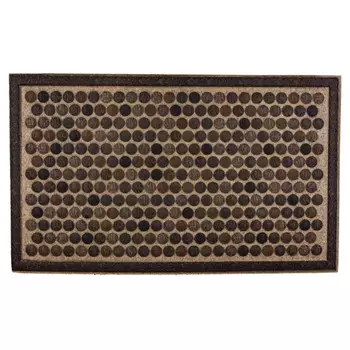 коврик JOY HOME Точки 45х75см влаговпитывающий полиэстер, резина, серый