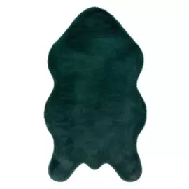 коврик меховой ШКУРА 500х880мм изумрудный полиэстер/ТПР