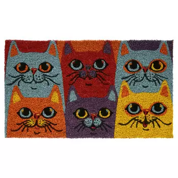 коврик VORTEX Котики 35х60см кокос, ПВХ