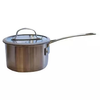 ковш ATMOSPHERE Bliss 1,7л 16см нерж.сталь стеклянная крышка индукция