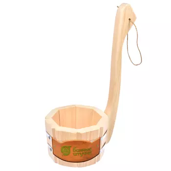 ковш для бани 0,6л липа вертикальная ручка