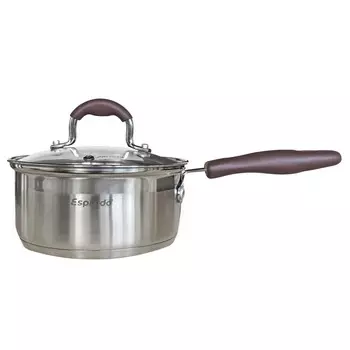 ковш ESPRADO Toffee 1,5л 16см нерж.сталь стекл.крышка индукция