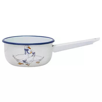 ковш Гуси 1,5л 16см эмалированная сталь