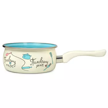 ковш METROT Половинки 1,6л 16см эмалированная сталь