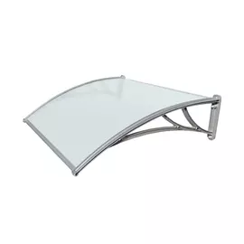 козырек для двери, 1500х930 мм, поликарбонат, серебристый