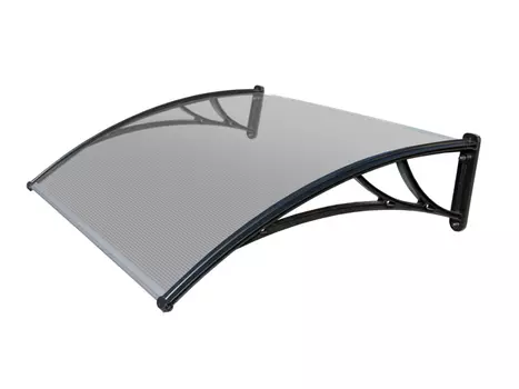козырек для входной двери UGO LOKS 120x100x28см прозрачный поликарбонат