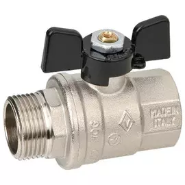 кран шаровой полнопроходной BUGATTI 3/4" ВР/НР бабочка латунь