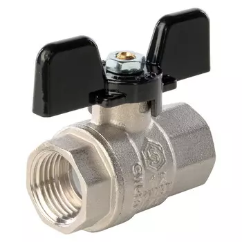 кран шаровой полнопроходной STOUT 1/2" ВР/ВР бабочка латунь