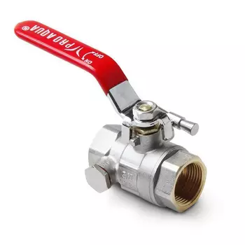 кран шаровой Pro Aqua с дренажом и воздухоотводчиком 1/2" в/в ручка латунь