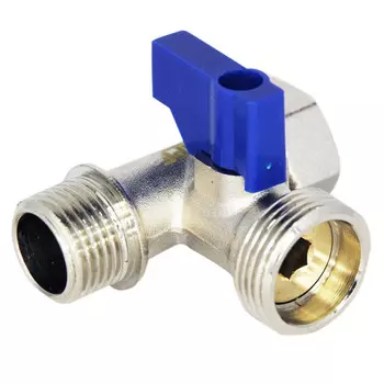 кран шаровой трёхпроходной 1/2" х 3/4" х 1/2" ВР/НР/НР для бытовой техники