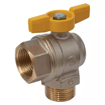 кран шаровый газовый GIACOMINI 1/2" в/н угловой бабочка