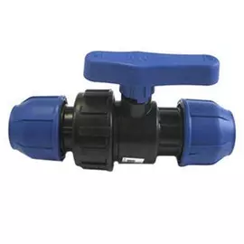 кран шаровый ПНД, обжимной, 32х32 мм