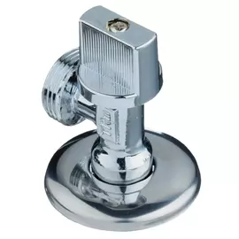 кран угловой 1/2"х3/4" НР с отражателем флажок сбоку хромированный