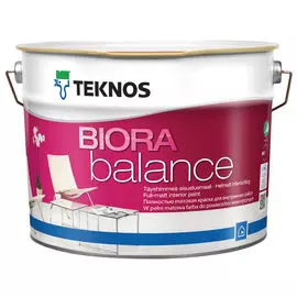 краска акрилатная ТEKNOS Biora Balance база А для стен и потолков 9л белая, арт.ЭК000130232