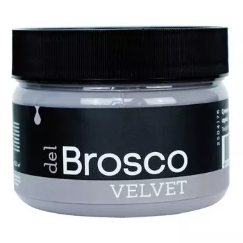 краска акриловая DEL BROSCO Velvet интерьерная 0,25л серая, арт.2504176