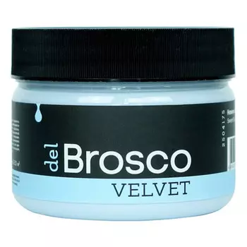краска акриловая DEL BROSCO Velvet интерьерная 0,25л голубая, арт.2504175